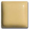 Glossy cream-colored glaze sample tile for ceramics, showcasing a smooth finish ideal for pottery and sculpture decorating.
