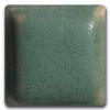 Green glossy glaze tile sample showcasing a rich turquoise hue for pottery and ceramic decorating applications.
