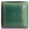 Swatch of glossy green ceramic glaze with a smooth texture, ideal for pottery decoration and glazing techniques.