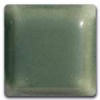 Green ceramic glaze sample with a glossy finish, showcasing rich color variation and depth for pottery and sculpture.