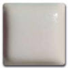 Glossy white ceramic glaze square sample, ideal for pottery and sculpture applications in ceramic studios.