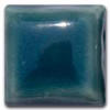 Teal blue ceramic glaze sample displaying a smooth, glossy surface ideal for decorative pottery and sculpture.