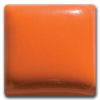 Satin matte orange glaze swatch from Georgies Ceramic & Clay Company, showcasing a vibrant color suitable for pottery.