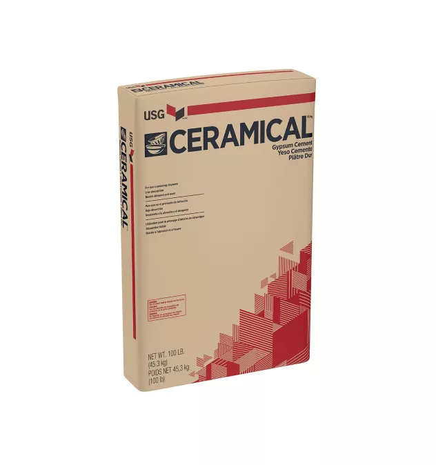 USG Ceramical gypsum cement bag, 100 lb, used for casting and sculpting in ceramics and pottery projects.