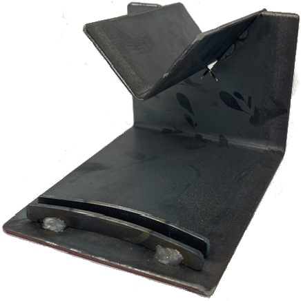 Metal clay tool with an adjustable hinge, designed for precise shaping and forming in ceramic and pottery projects.